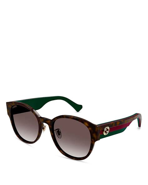 Shop Gucci Web Studi 56MM Round Sunglasses